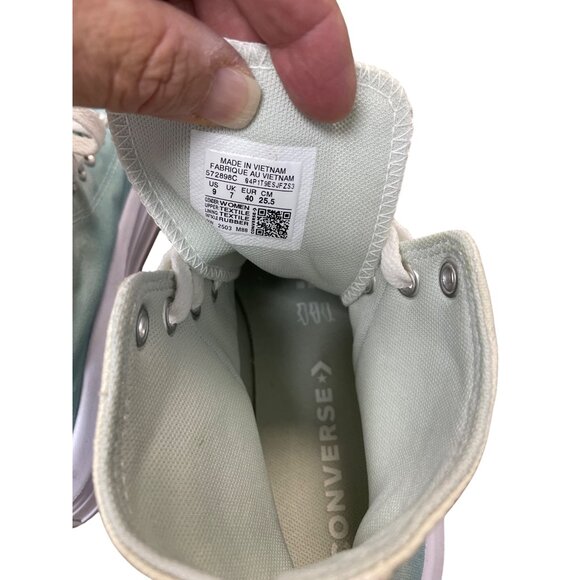 Converse Chuck Taylor womans Monie Hi "Ombre' Dew white High Sneakers SZ 9 - Picture 8 of 16